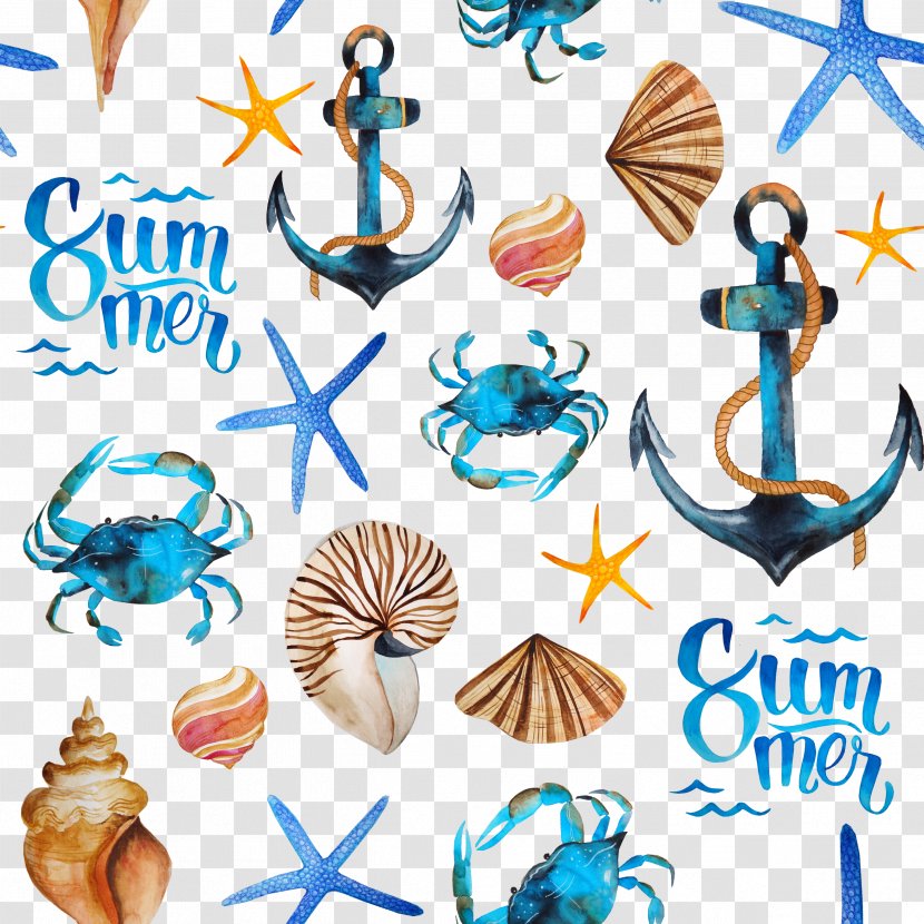 Paper Beach Gift Textile Seashell - Ocean - Shading Sea Creatures Transparent PNG