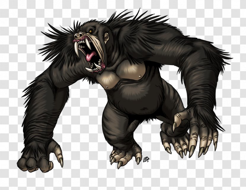 Ape Baboons Gorilla Gray Wolf Werewolf - Monkey - Big Ben Transparent PNG
