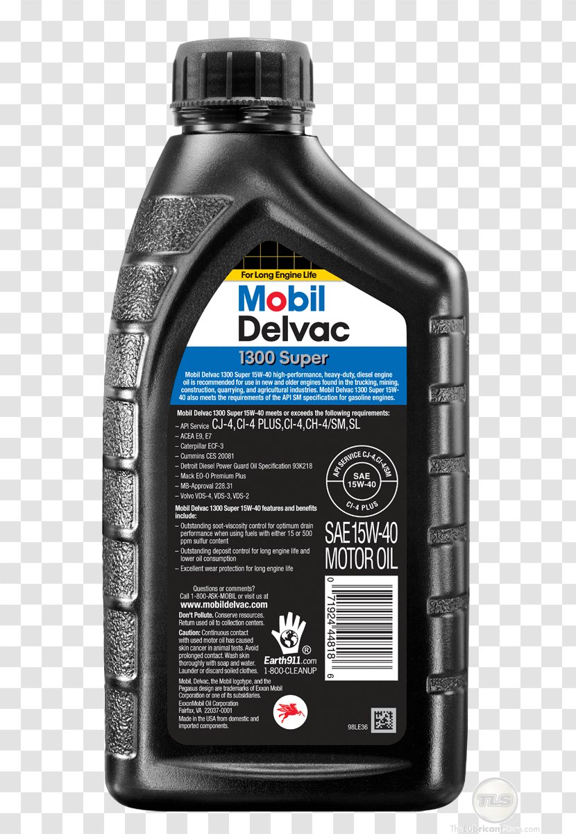 Motor Oil Mobil Delvac ExxonMobil - Automotive Fluid - Oleo Transparent PNG