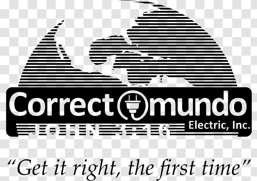 Correct Electric, Inc. Logo Brand - Black And White Transparent PNG