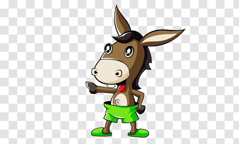 Poitou Donkey Cartoon Cuteness - Lovely Little Transparent PNG