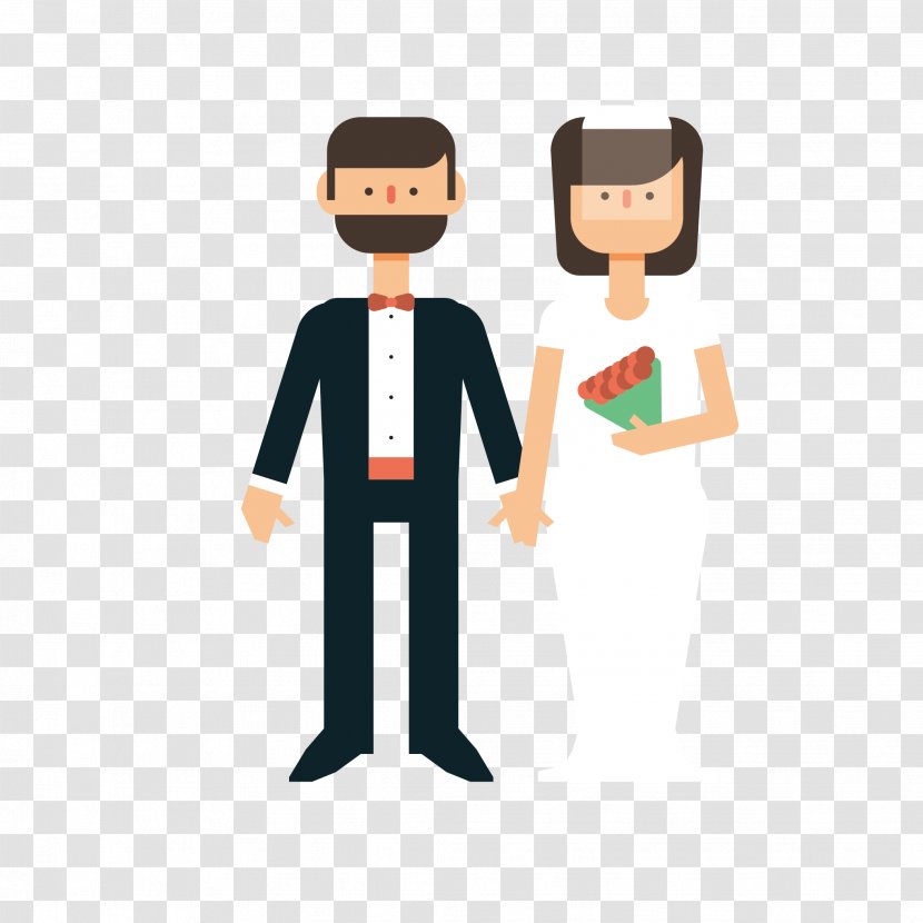 Vector Graphics Image Marriage Design - Standing - Formal Wedding Transparent PNG