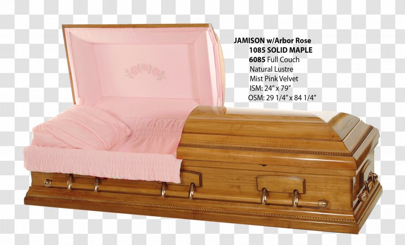 Wood Coffin Funeral Home Cremation - Cherry Transparent PNG
