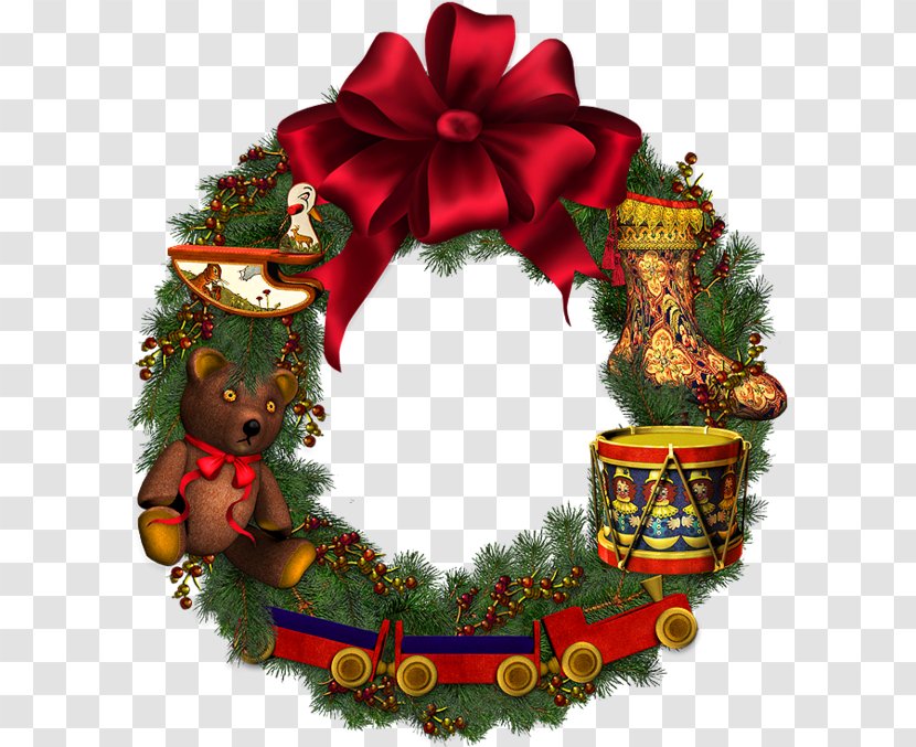 Christmas Tree Card Wreath Clip Art - Decoration Transparent PNG