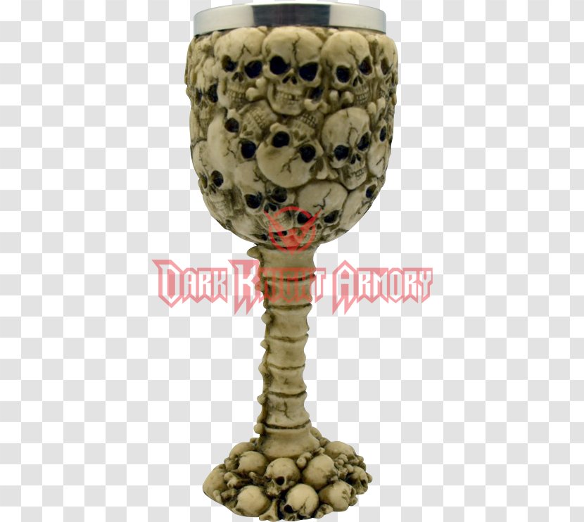 Wine Glass Chalice Wicca Pentagram - Drinkware - Skull And Bone Transparent PNG