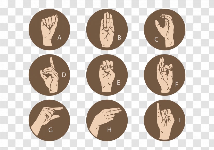 Sign Language Shaka Letter Illustration - Beige - Jiugong Map Transparent PNG