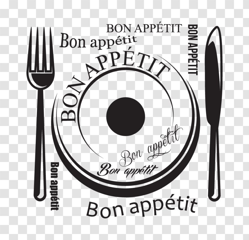 Logo Brand Product Cutlery Font - Black - Bon Appetit Transparent PNG