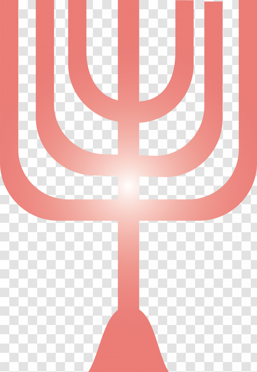 Pink Line Menorah Symbol Cross Transparent PNG