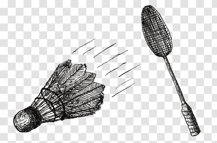 Product Design Brush Line - Black And White - Badminton Icon Transparent PNG