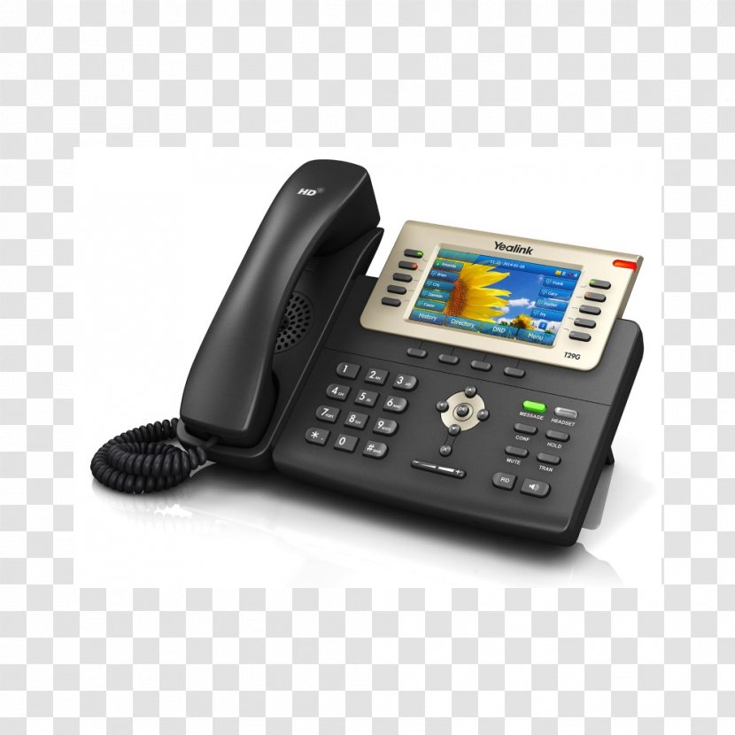 VoIP Phone Yealink SIP-T42G Telephone Session Initiation Protocol SIP-T29G - Communication - Call! Transparent PNG