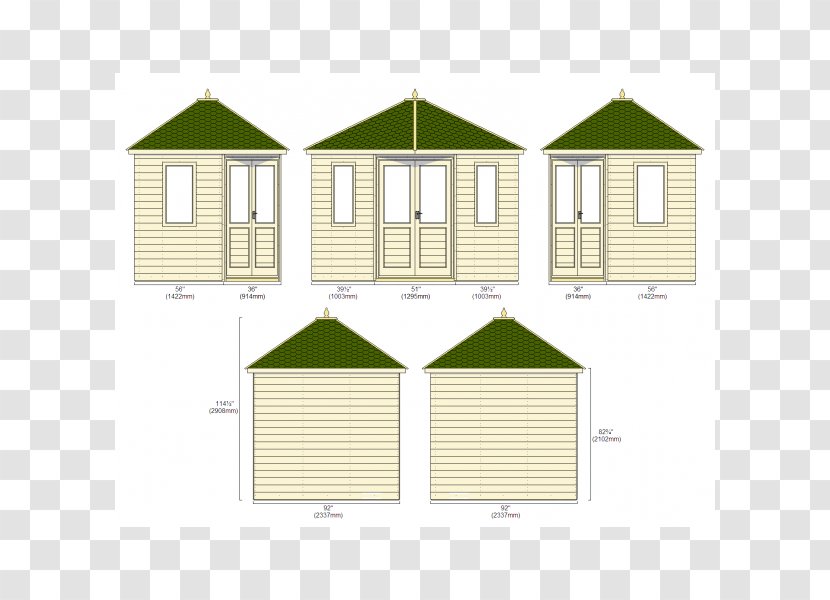 Summer House Roof Shingle Shed - Structure - Traditional Eaves Transparent PNG