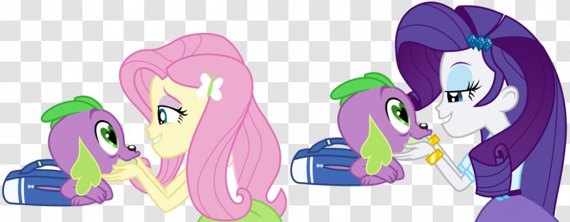 Pony Spike Rarity Pinkie Pie Applejack - Cartoon - Equestria Girls Fluttershy Transparent PNG