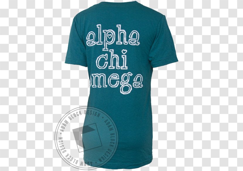 T-shirt Logo Sleeve Font - Electric Blue - Chi Omega Transparent PNG