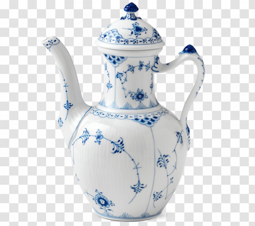 Jug Teapot Musselmalet Porcelain Royal Copenhagen - Kettle Transparent PNG