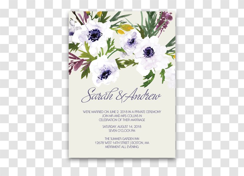 Wedding Invitation Paper Save The Date Flower - Petal - Watercolor Transparent PNG