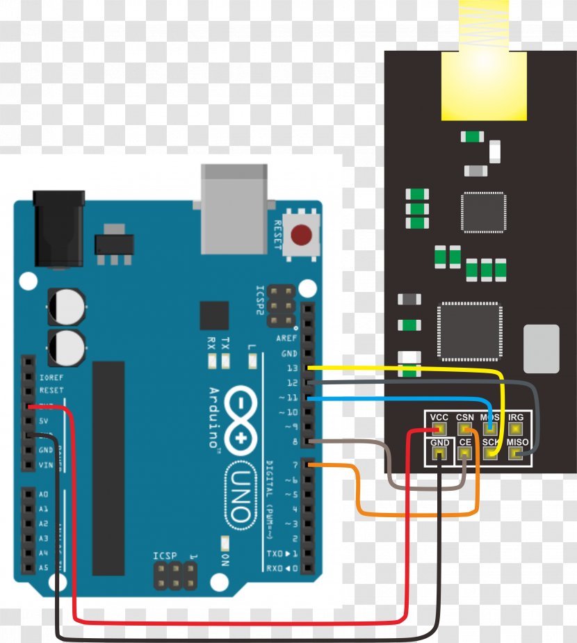 Arduino Pull-up Resistor Microcontroller Input/output - Electronic Component - Led Strip Light Transparent PNG