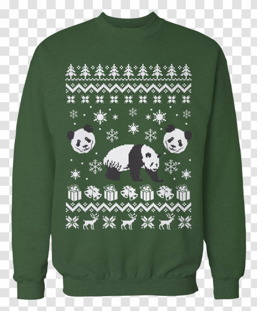 Christmas Jumper T-shirt Sweater Clothing Day - Tshirt - Giant Panda Transparent PNG