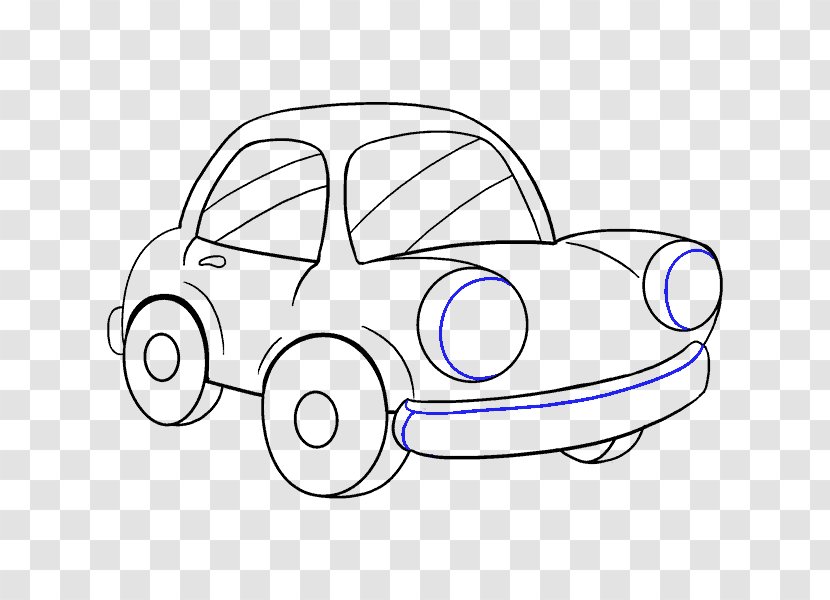 Trosley's How To Draw Cartoon Cars Drawing - Tree - Car Transparent PNG