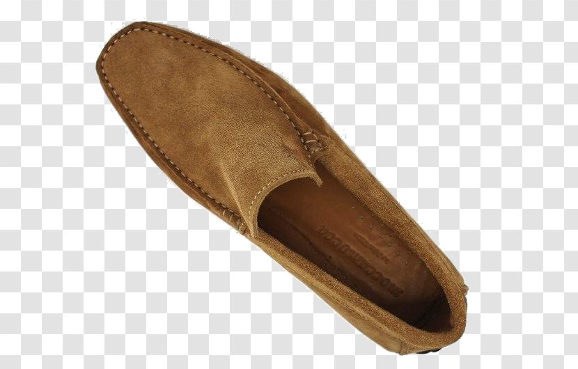 Slipper Suede Shoe - Brown - Mocassin Transparent PNG