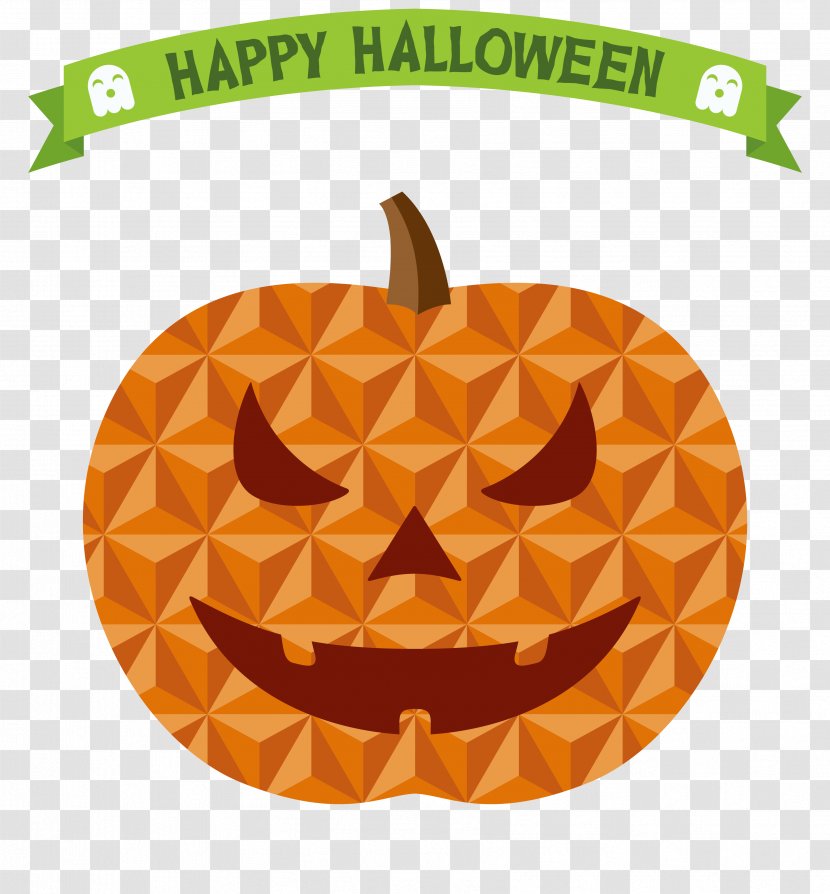 Calabaza Pumpkin Jack-o-lantern Halloween - Creative Vector Transparent PNG