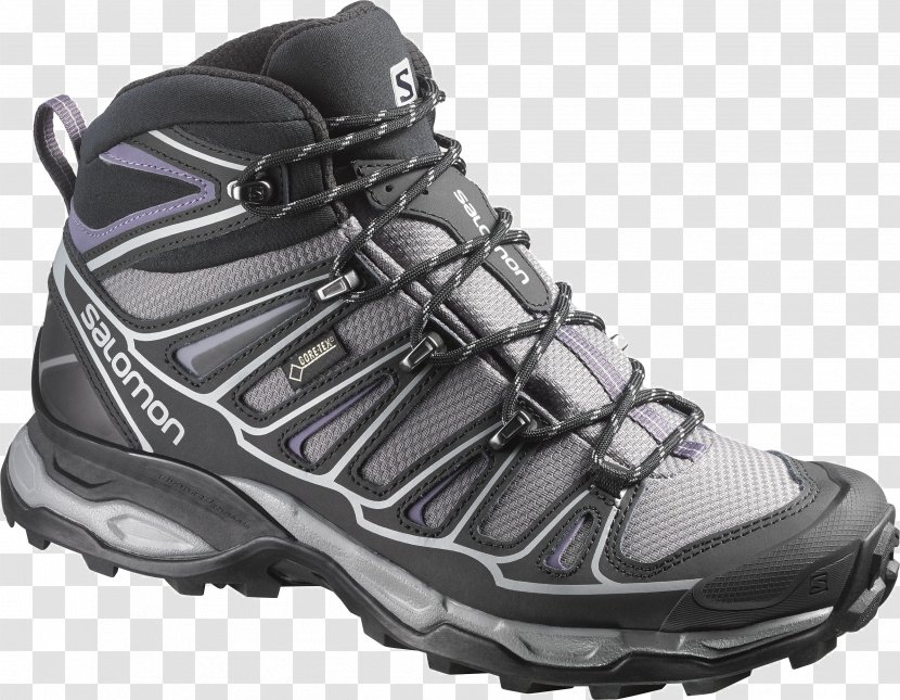 Hiking Boot Salomon Group Shoe Track Spikes Gore-Tex - Black - Boots Transparent PNG