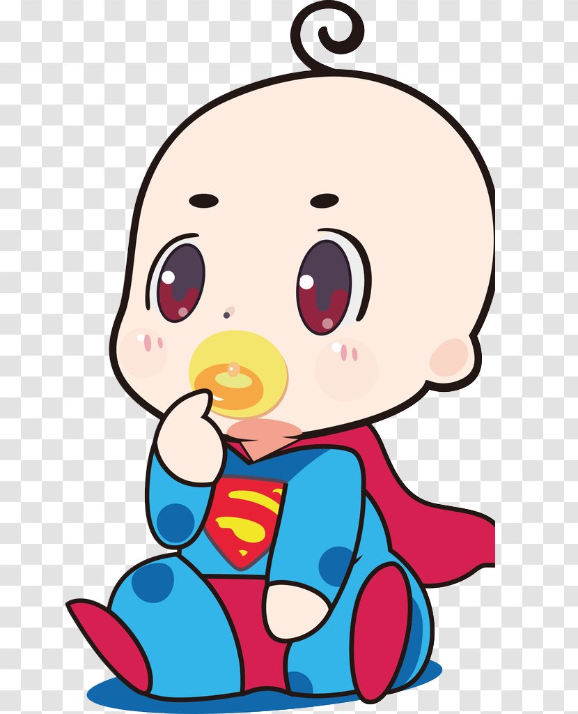 Clark Kent T-shirt Infant Cartoon Child - Silhouette - Cute Superman Transparent PNG