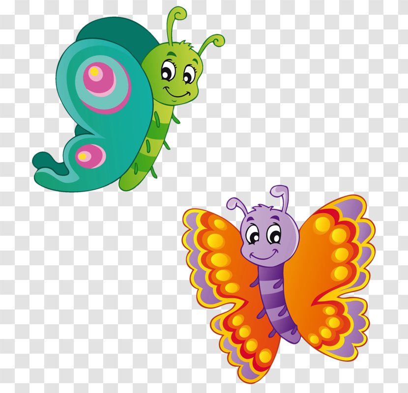 Butterfly Bee Cartoon Clip Art - Insect Transparent PNG