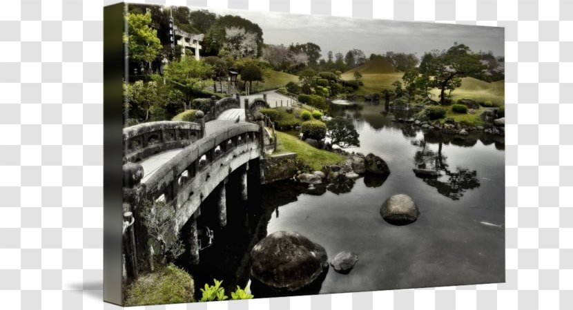 Japanese Garden Water Feature - Landscape - Scene Transparent PNG