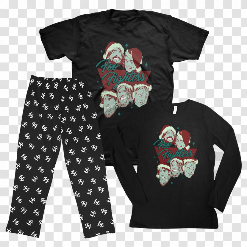 Sleeve T-shirt Pajamas Foo Fighters Christmas Gift - Tshirt Transparent PNG