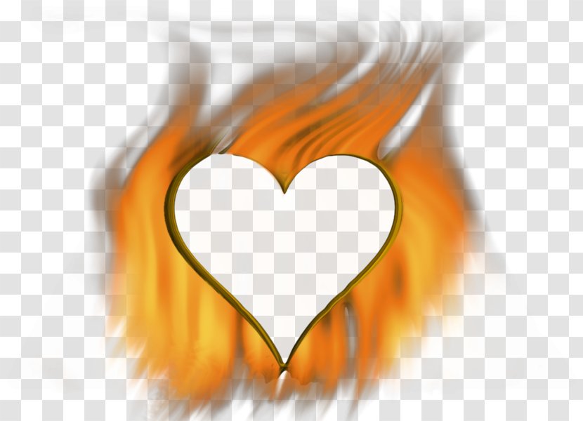 Heart Fire Flame Clip Art - Cartoon Transparent PNG