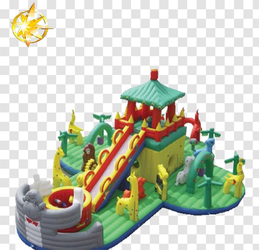 Inflatable Bouncers Castle Playground Slide Game - Amusement Park Transparent PNG