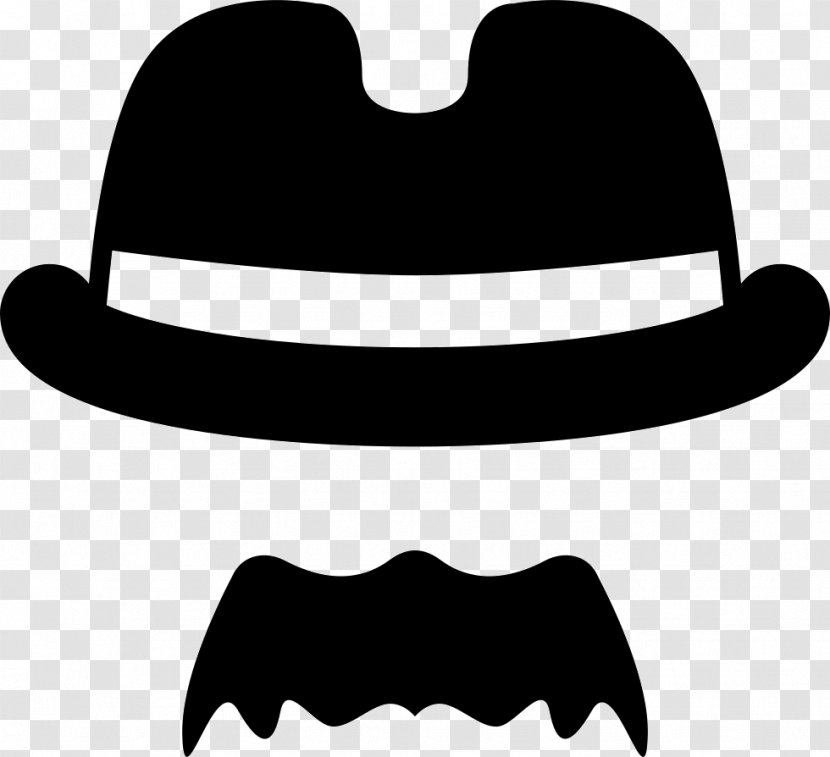 Handlebar Moustache Black And White Facial Hair - Beard Transparent PNG