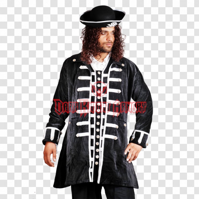 T-shirt Costume Hoodie Coat Jacket - Gilets - Pirate Captain Transparent PNG