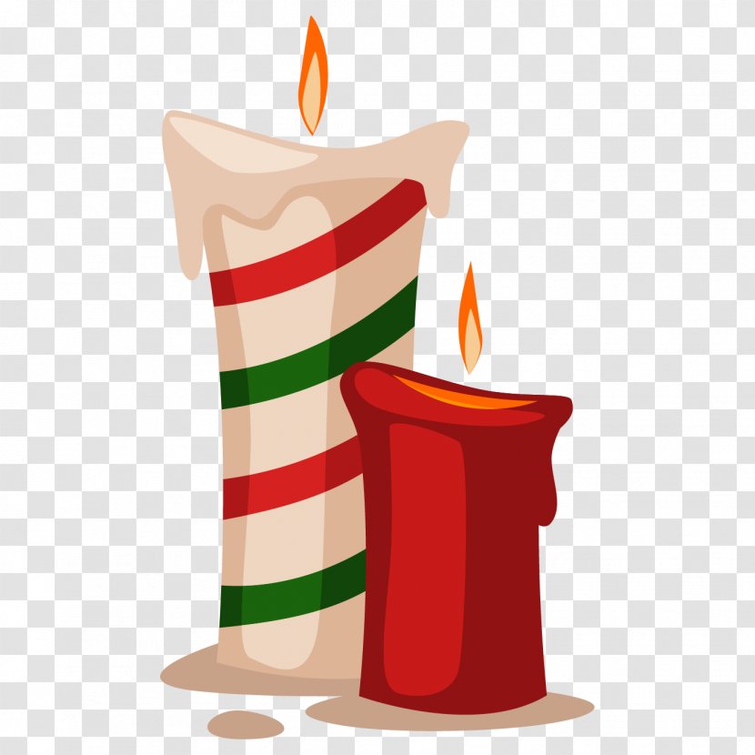 Christmas Day Vector Graphics New Year Design Image - Cup - Yule Log Candle Transparent PNG