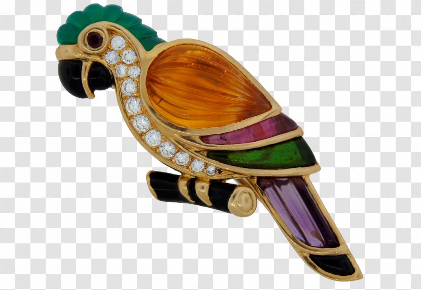 Gemstone Earring Brooch Van Cleef & Arpels Jewellery - Body Jewelry - Parrot Decoration Transparent PNG
