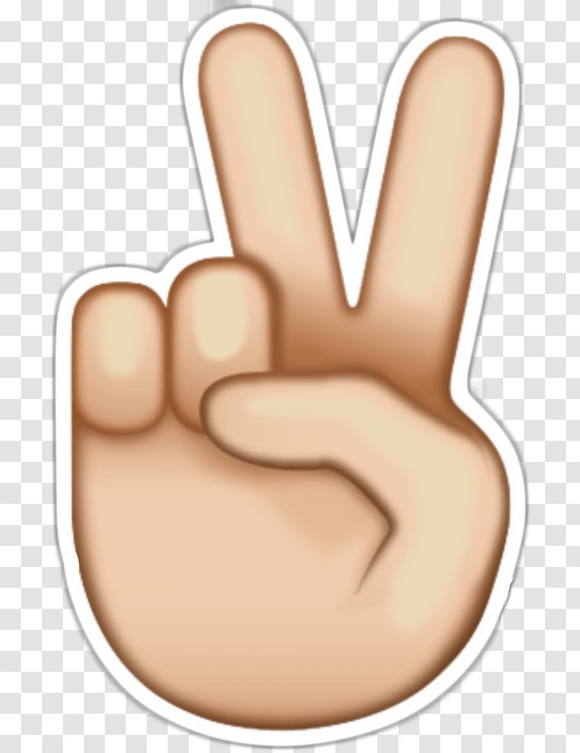 Emoji Peace Symbols Sticker Clip Art - Thumb Transparent PNG