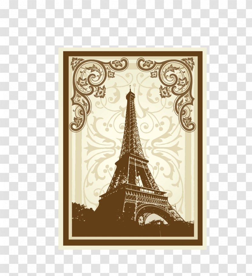 Eiffel Tower Notre-Dame De Paris Willis Of London Taipei 101 - Notredame - Vintage British Stamp Transparent PNG
