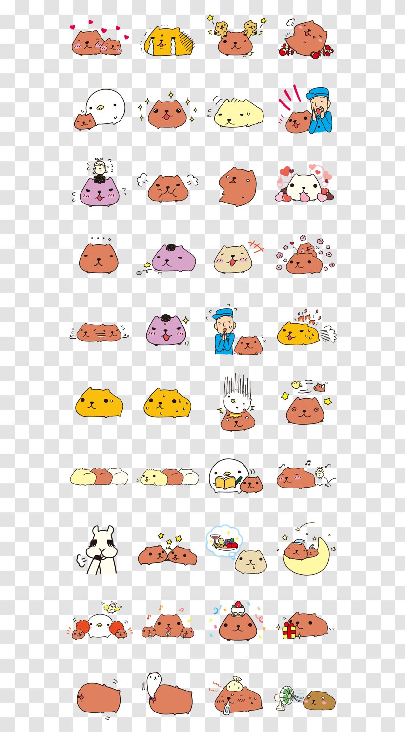 Capybara カピバラさん クリエイターズスタンプ Sticker LINE - Subject - Line Friends Transparent PNG