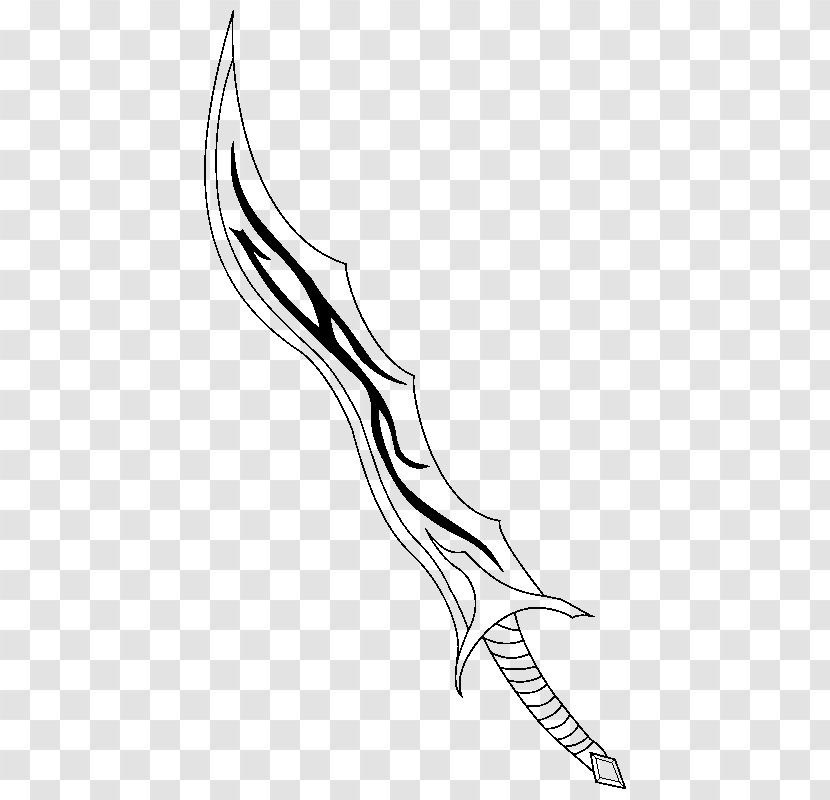 Sword Weapon Drawing - Artwork - Props Vector Transparent PNG