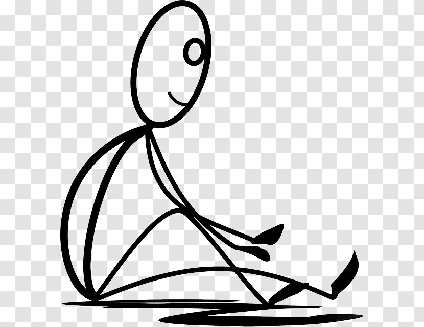 Stick Figure Sitting Clip Art - Plant - Resting Transparent PNG