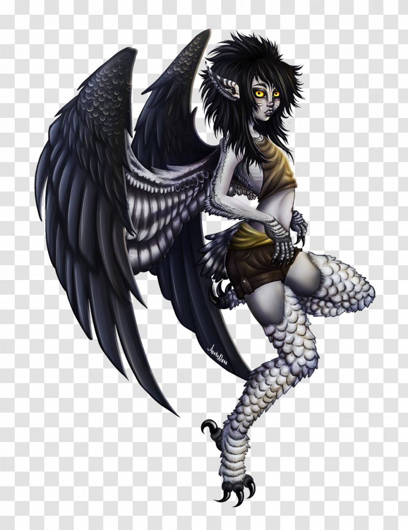 Harpy Aello Greek Mythology Ocypete Ωκυπέτη - Silhouette - Eagle Transparent PNG