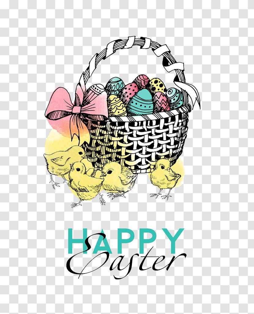 Easter Bunny Egg Clip Art - Cartoon Chick With Eggs Image Transparent PNG
