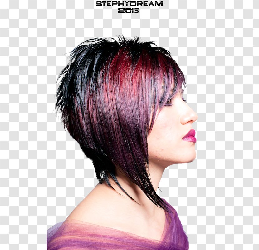 Bob Cut Hairstyle Lob Fashion Short Hair - Magenta - Ephesians 5 Transparent PNG