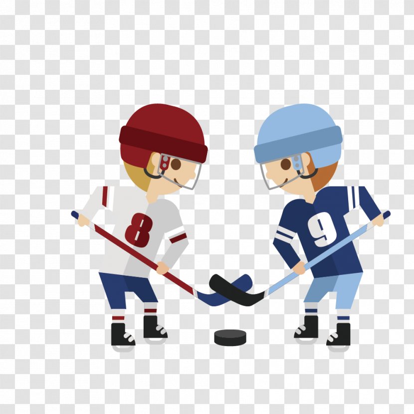 Drawing Sport Illustration - Cartoon - Vector Simple Hockey Player Transparent PNG