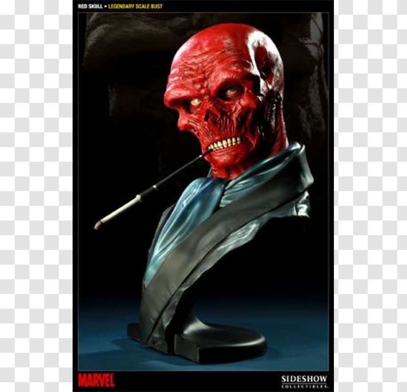 Red Skull Captain America Collector Bust Sideshow Collectibles - Film - Marvel Transparent PNG