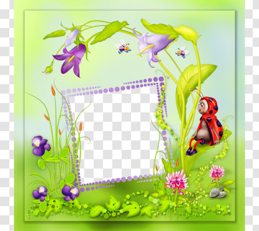 Hummingbird Paper Flower Wallpaper - Organism - Ladybug Decorative Frame Transparent PNG