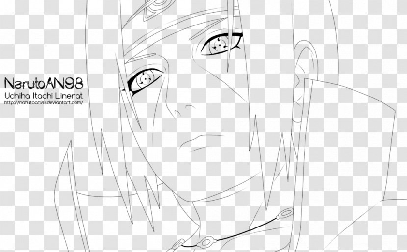 Drawing Eye Line Art Sketch - Silhouette - Itachi Anbu Black Ops Transparent PNG