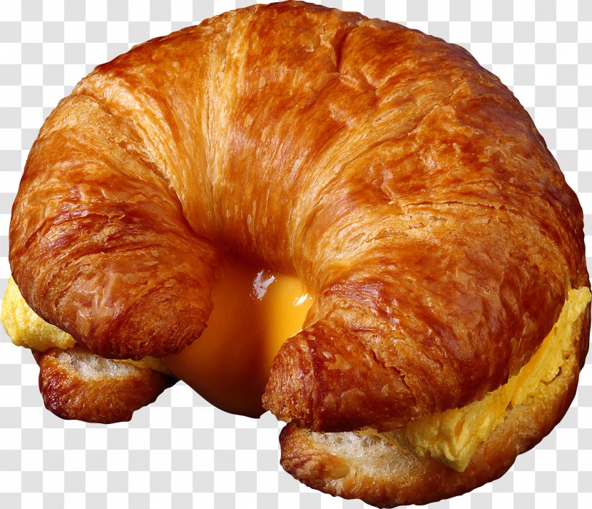 Hamburger Butterbrot Fast Food Croissant French Fries - Sandwich - Сroissant Transparent PNG