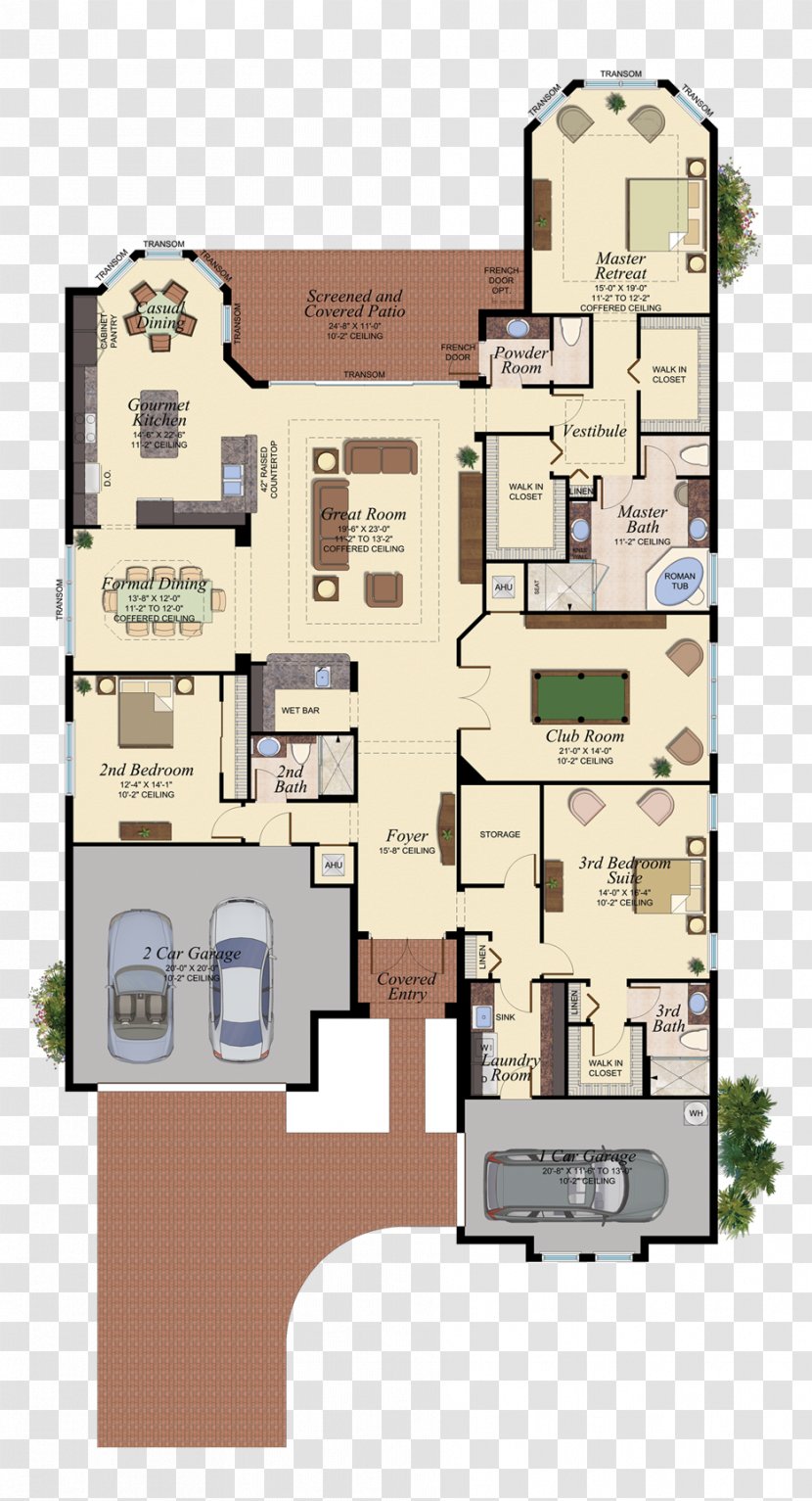 Floor Plan House G. L. Homes Of Florida Corporation - Residential Area Transparent PNG