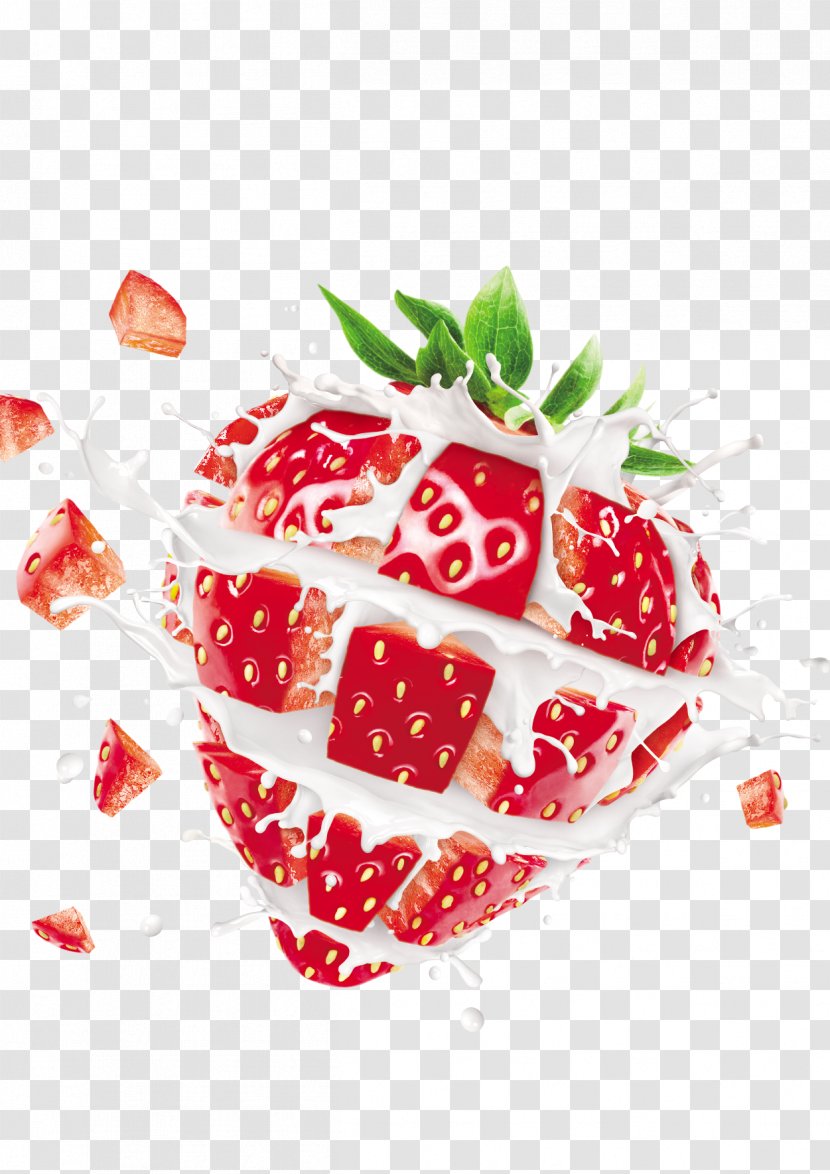 Ice Cream Milkshake Berry - Mengniu Dairy - Strawberry Milk Transparent PNG